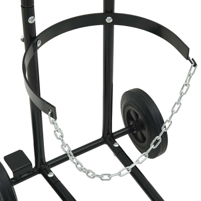 Carrello Manuale Nero e Rosso 49 x 49 x 101 cm Acciaio