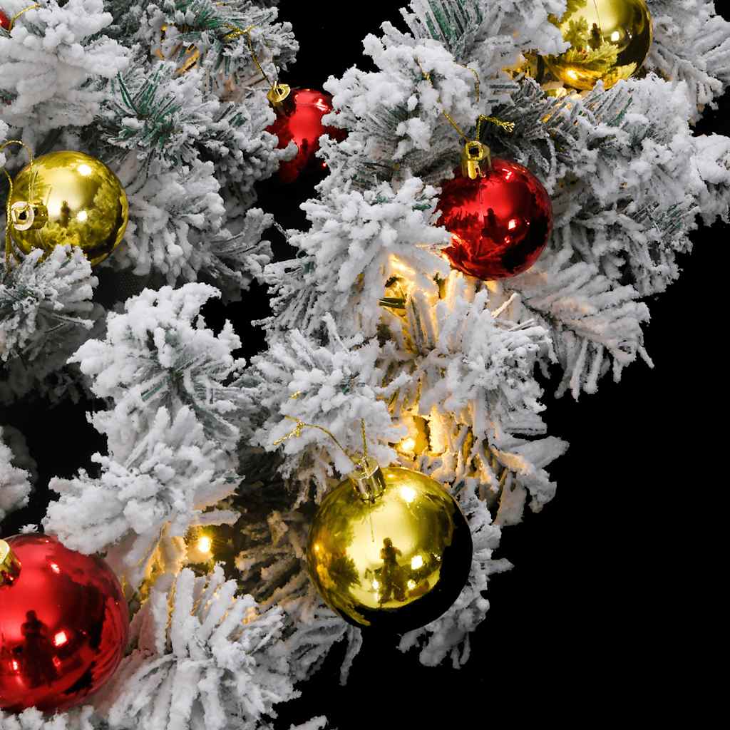 Ghirlanda di Natale con Palline e Luci LED Verde 5 m PVC | homemem39