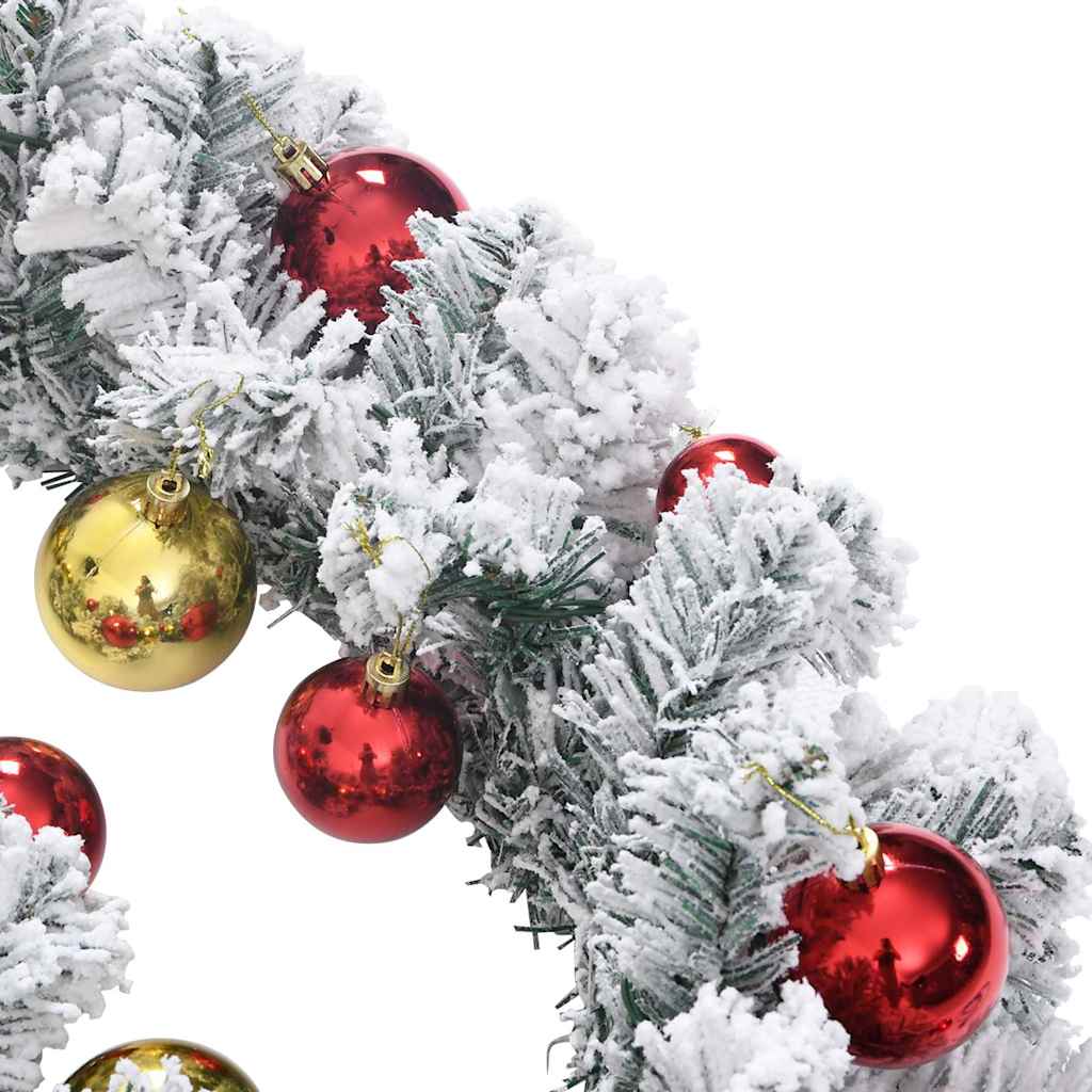Ghirlanda di Natale con Palline e Luci LED Verde 10 m PVC | homemem39
