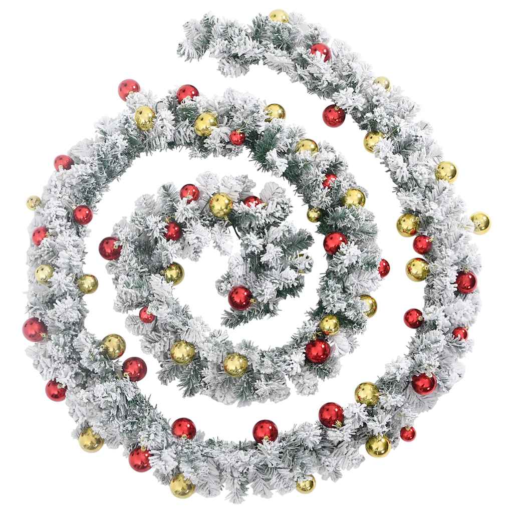Ghirlanda di Natale con Palline e Luci LED Verde 20 m PVC | homemem39