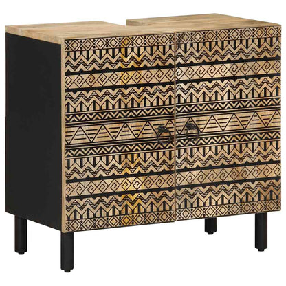 Set Mobili da Bagno 5 pz in Legno Massello di Mango