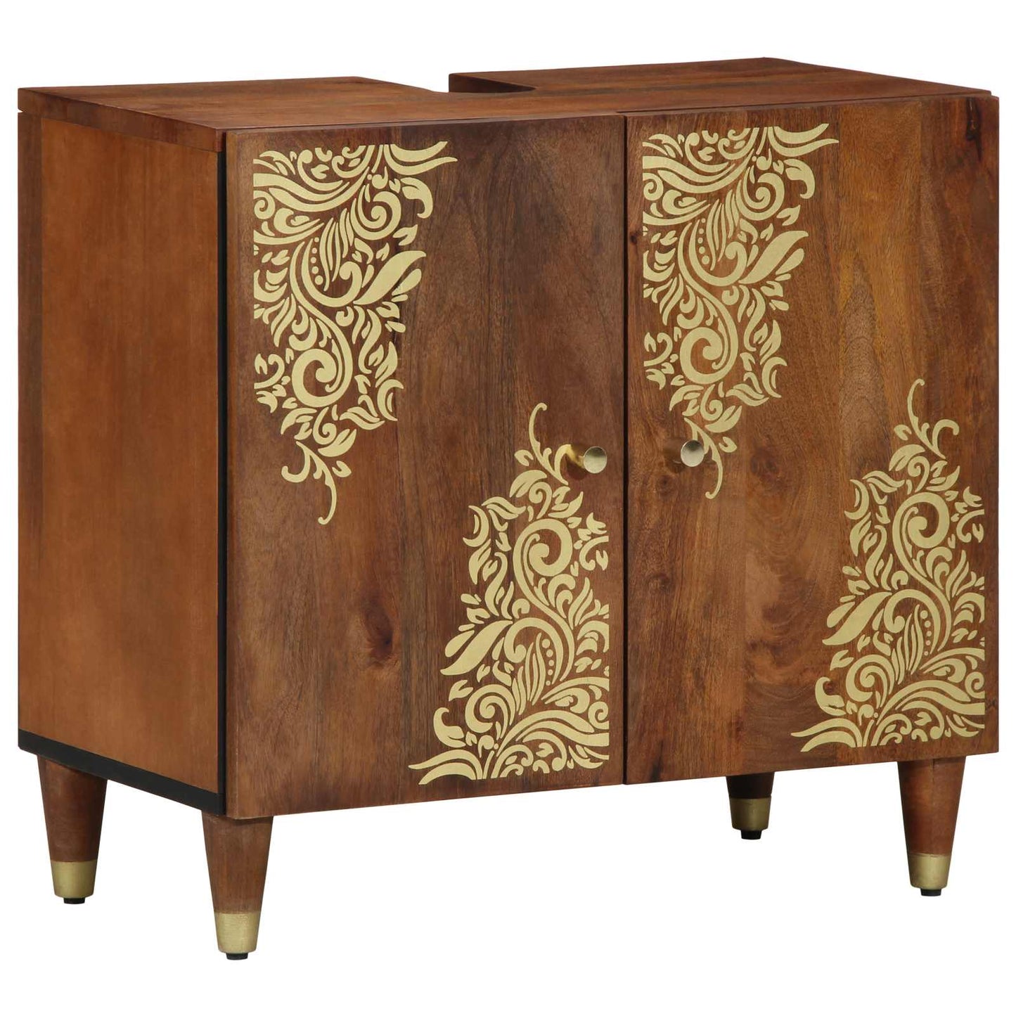 Set di Armadi da Bagno con cassetto 4 pcs Marrone miele | homemem39