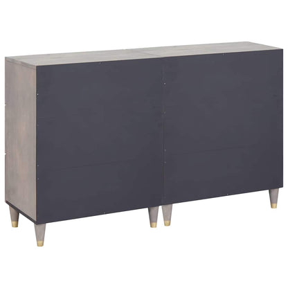 Credenza 2 pcs Grigio 60 x 33 x 75 cm Legno di mango massello | homemem39