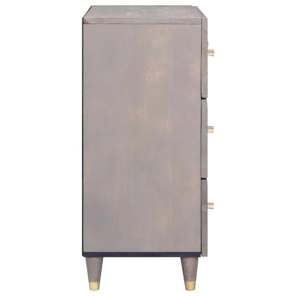 Credenza 2 pcs Grigio 60 x 33 x 75 cm Legno di mango massello | homemem39