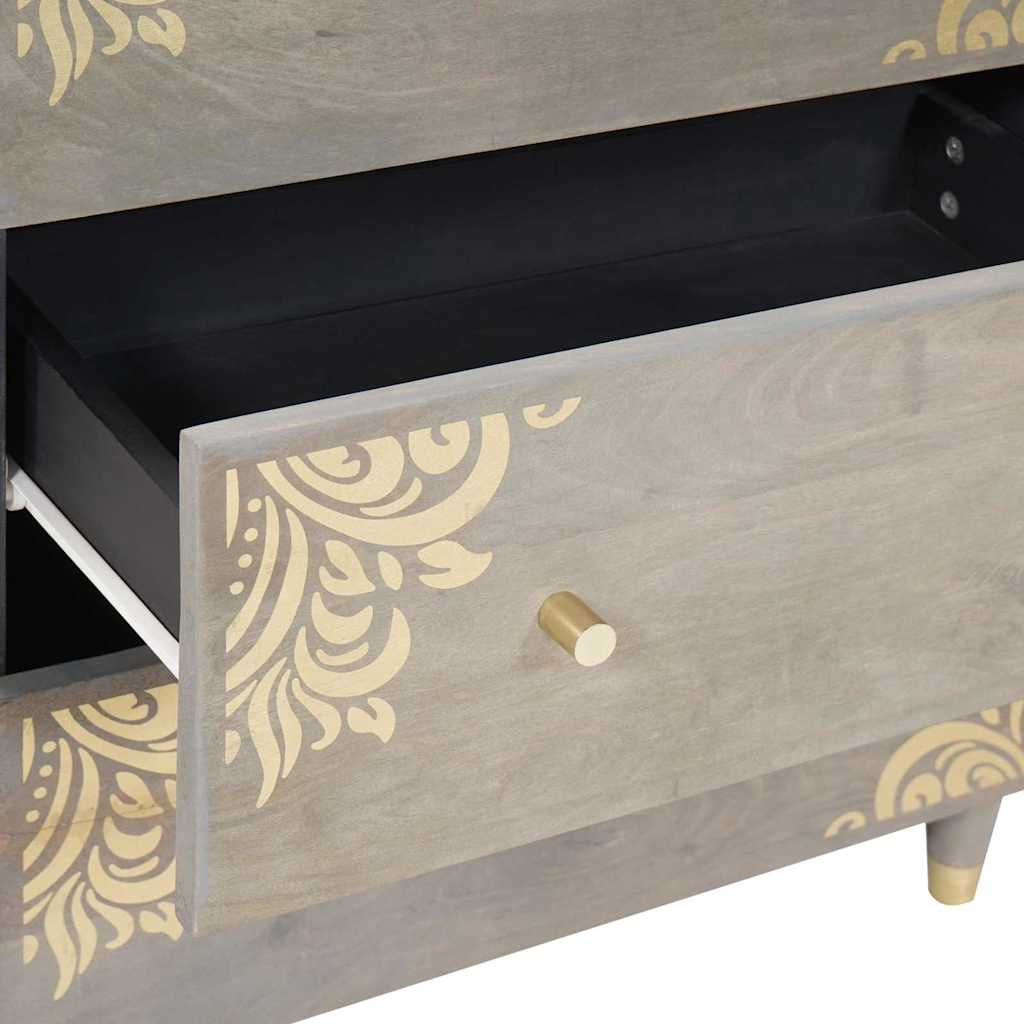 Set di Armadi da Bagno 3 pcs Grigio e Oro 180 x 33 x 75 cm | homemem39