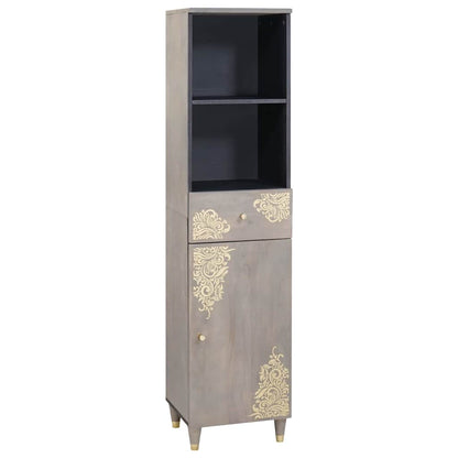 Set di Armadi da Bagno 3 pcs Grigio Legno di mango massello | homemem39