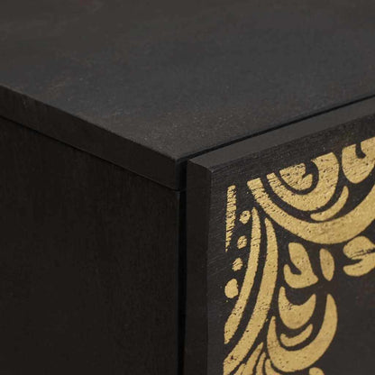 Credenza 2 pcs Nero 60 x 33 x 75 cm Legno di mango massello | homemem39