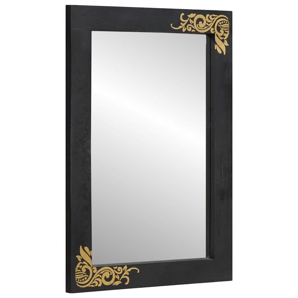 Set di Armadi da Bagno 3 pcs Nero Legno di mango massello | homemem39