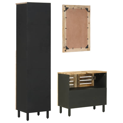 Set di Armadi da Bagno 3 pz Naturale 38 x 33 x 160 cm | homemem39