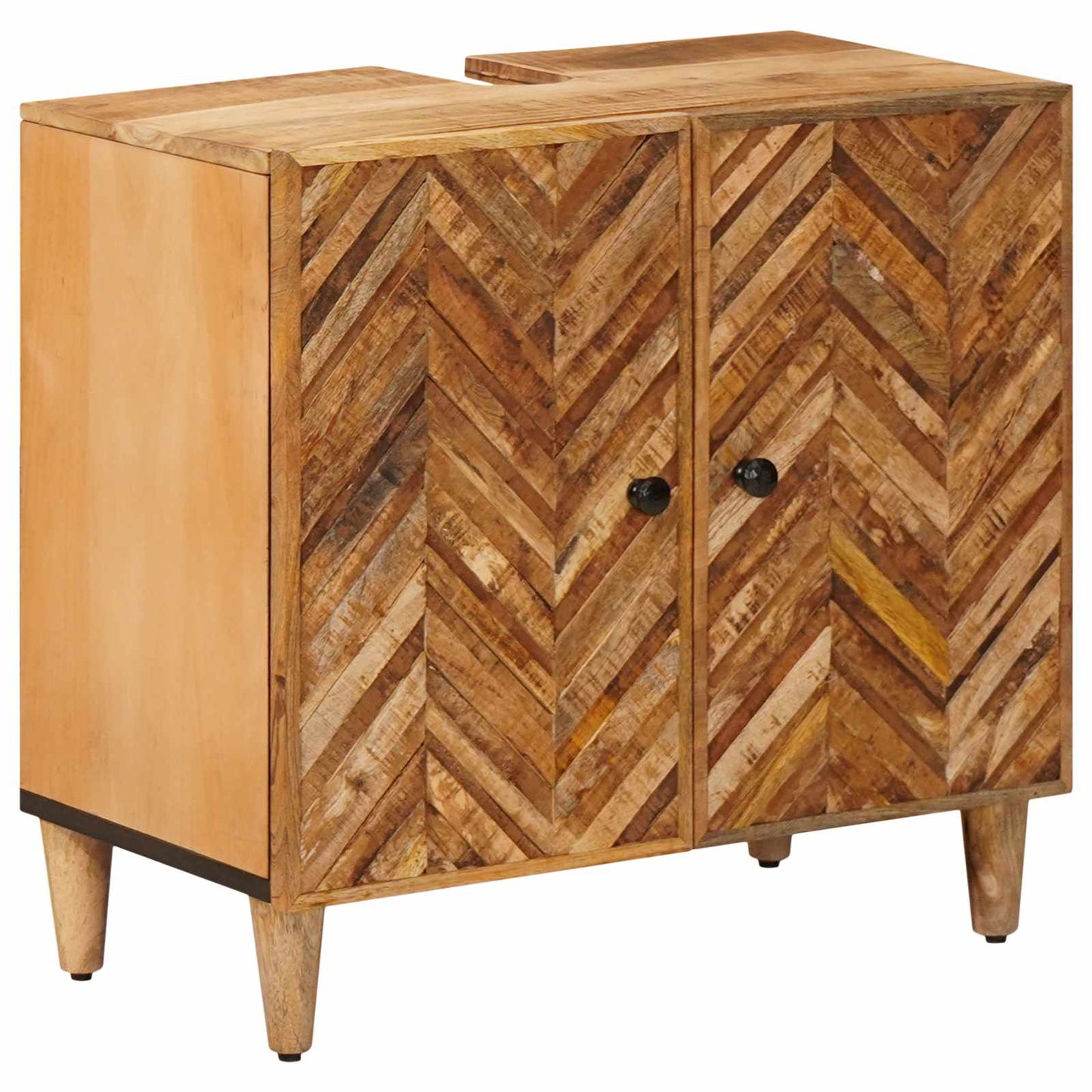 Set di Armadi da Bagno con porta 2 pcs Legno di mango massello | homemem39
