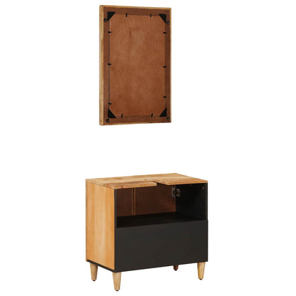 Set di Armadi da Bagno con porta 2 pcs Legno di mango massello | homemem39