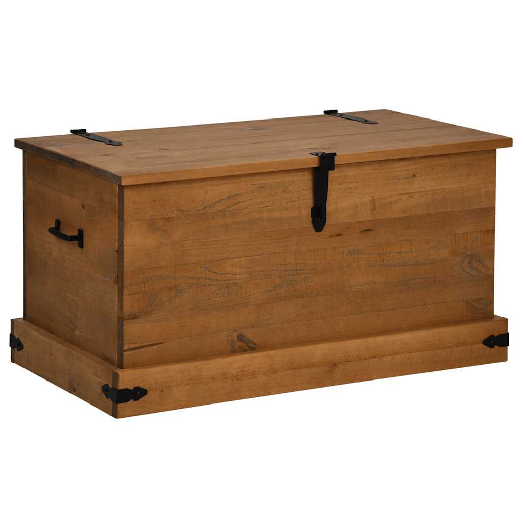 Cassapanca HALDEN 91x48x47 cm in Legno Massello di Pino - homemem39