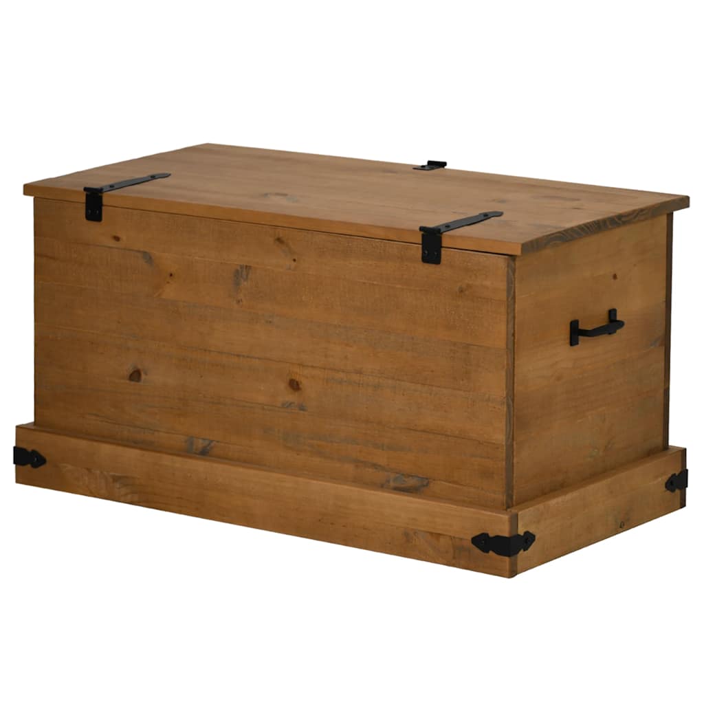 Cassapanca HALDEN 91x48x47 cm in Legno Massello di Pino - homemem39
