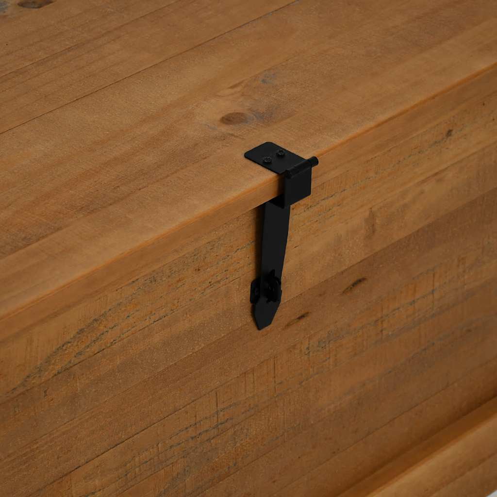 Cassapanca HALDEN 91x48x47 cm in Legno Massello di Pino - homemem39