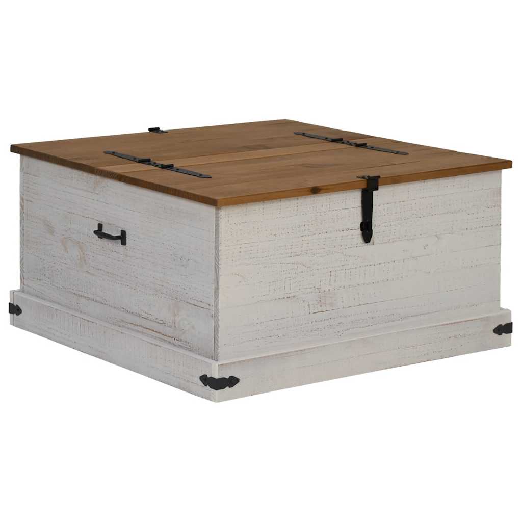 Cassapanca HALDEN 91x91x47 cm in Legno Massello di Pino
