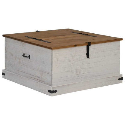 Cassapanca HALDEN 91x91x47 cm in Legno Massello di Pino