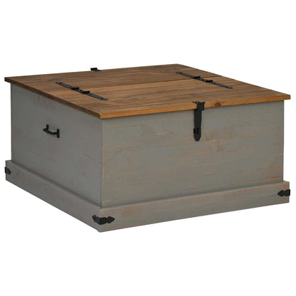 Cassapanca HALDEN 91x91x47 cm in Legno Massello di Pino