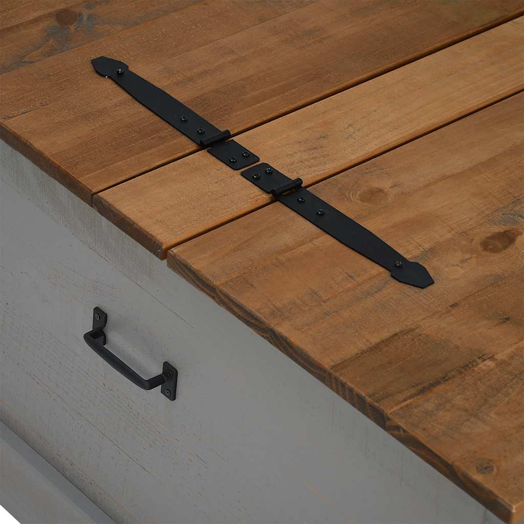 Cassapanca HALDEN 91x91x47 cm in Legno Massello di Pino