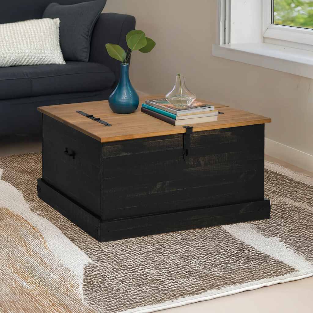 Cassapanca HALDEN 91x91x47 cm in Legno Massello di Pino