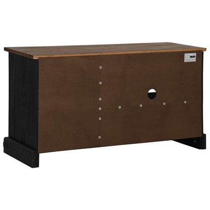Mobile Porta TV HALDEN con Anta Scorrevole Nero 110x40x60 cm - homemem39