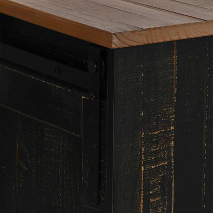 Mobile Porta TV HALDEN 2 Ante Scorrevoli Nero 150x40x60 cm - homemem39