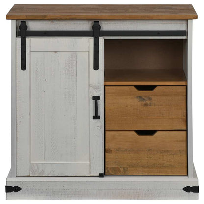 Credenza HALDEN con Anta Scorrevole 80x40x80 cm Legno Massello - homemem39