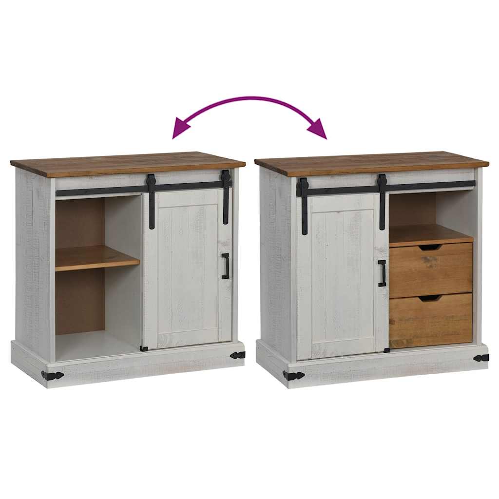 Credenza HALDEN con Anta Scorrevole 80x40x80 cm Legno Massello - homemem39