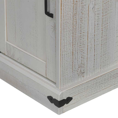 Credenza HALDEN con Anta Scorrevole 80x40x80 cm Legno Massello - homemem39