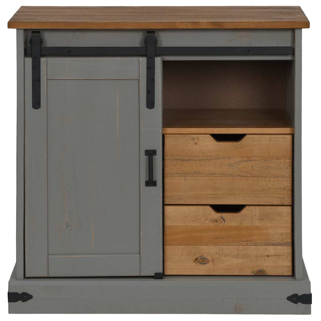 Credenza HALDEN con Anta Scorrevole 80x40x80 cm Legno Massello - homemem39