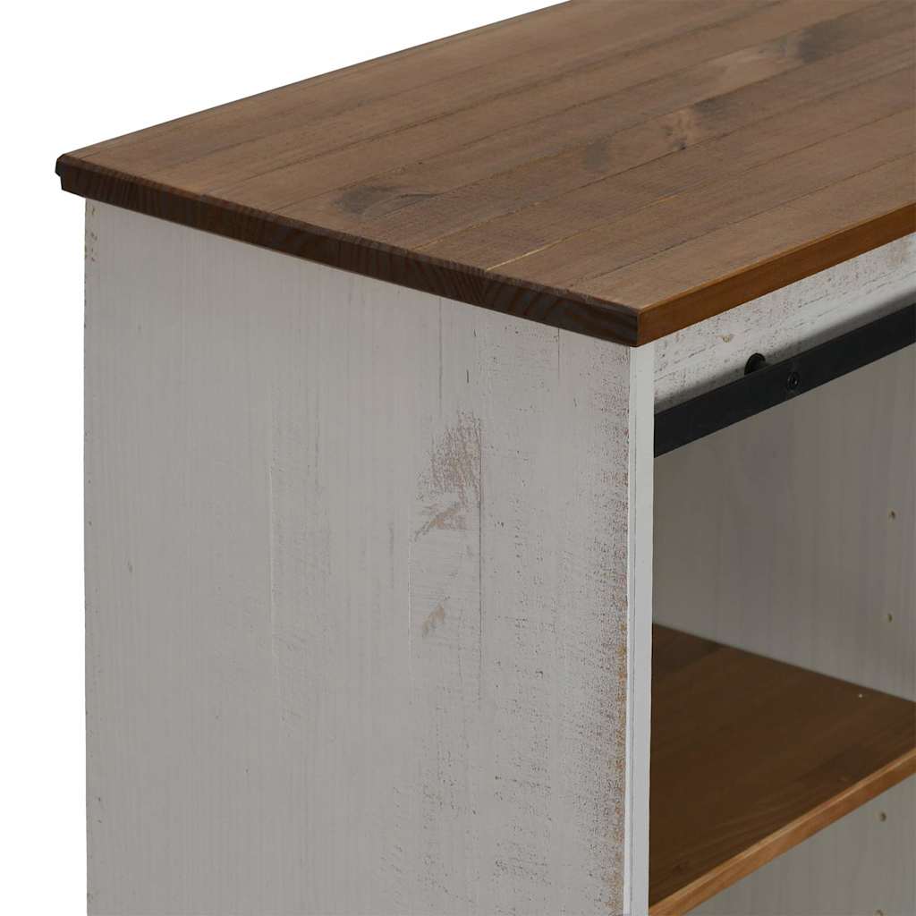 Credenza HALDEN con Anta Scorrevole 80x40x80 cm Legno Massello - homemem39