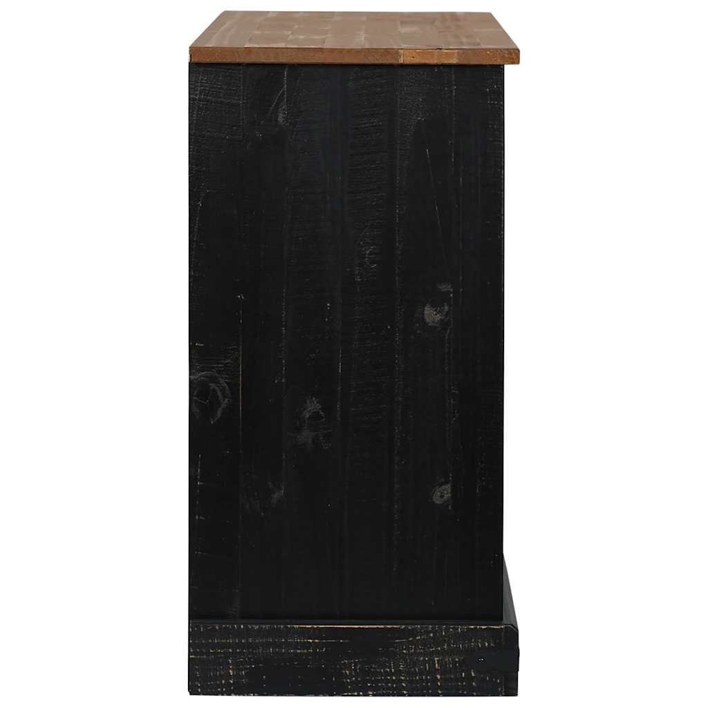Credenza HALDEN 2 Ante Scorrevoli 112x40x80 cm Legno Massello - homemem39