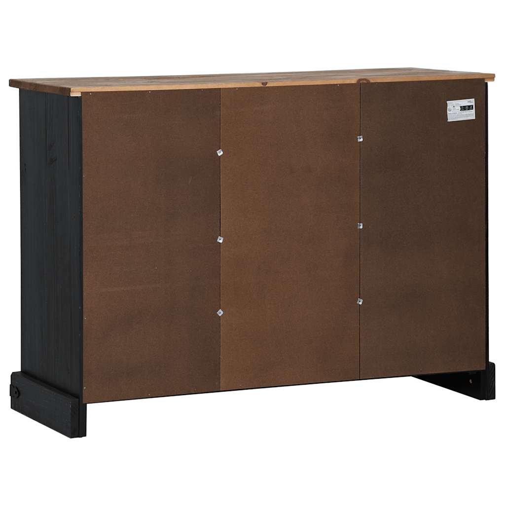 Credenza HALDEN 2 Ante Scorrevoli 112x40x80 cm Legno Massello - homemem39