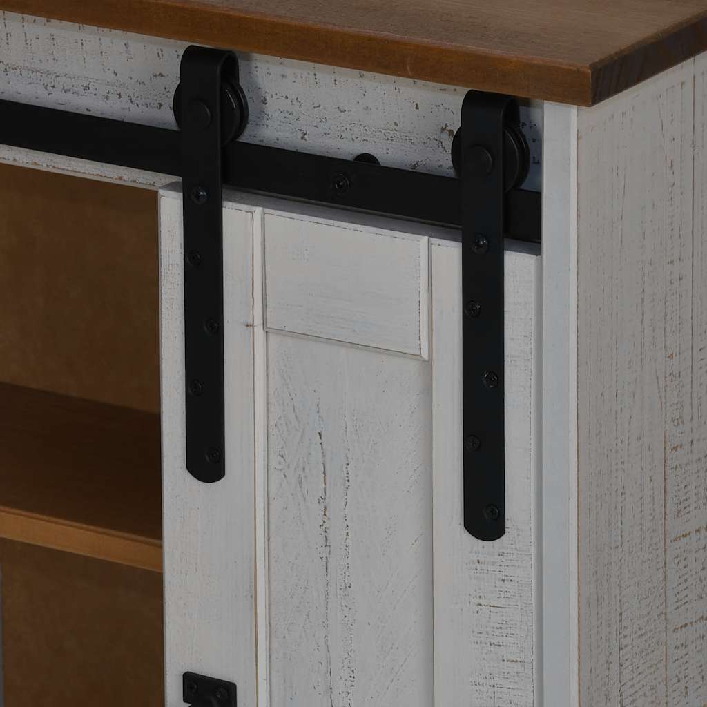 Pensile HALDEN con Anta Scorrevole Bianco 49x22,5x70 cm in Pino - homemem39