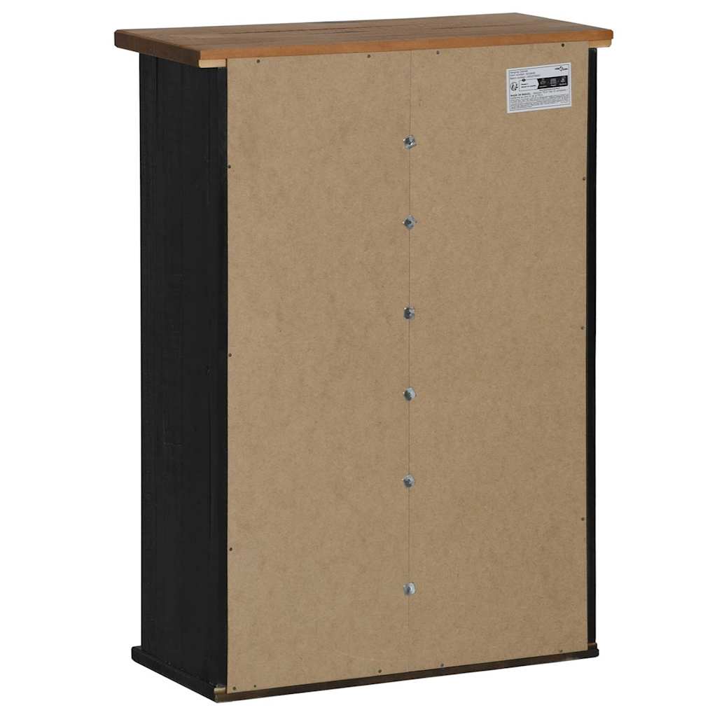 Pensile HALDEN con Anta Scorrevole Nero 49x22,5x70 cm in Pino - homemem39