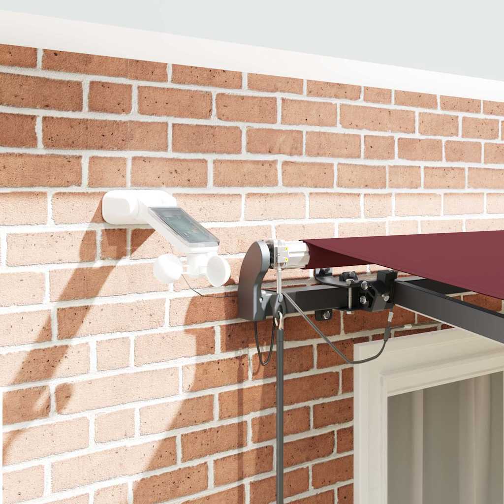 Tenda da Sole Retrattile Automatica con LED Bordò 300x250 cm | homemem39