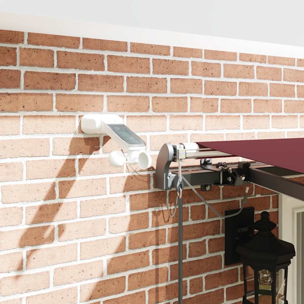 Tenda da Sole Retrattile Automatica con LED Bordò 400x300 cm | homemem39