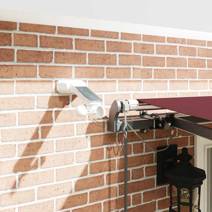 Tenda da Sole Retrattile Automatica con LED Bordò 400x300 cm | homemem39