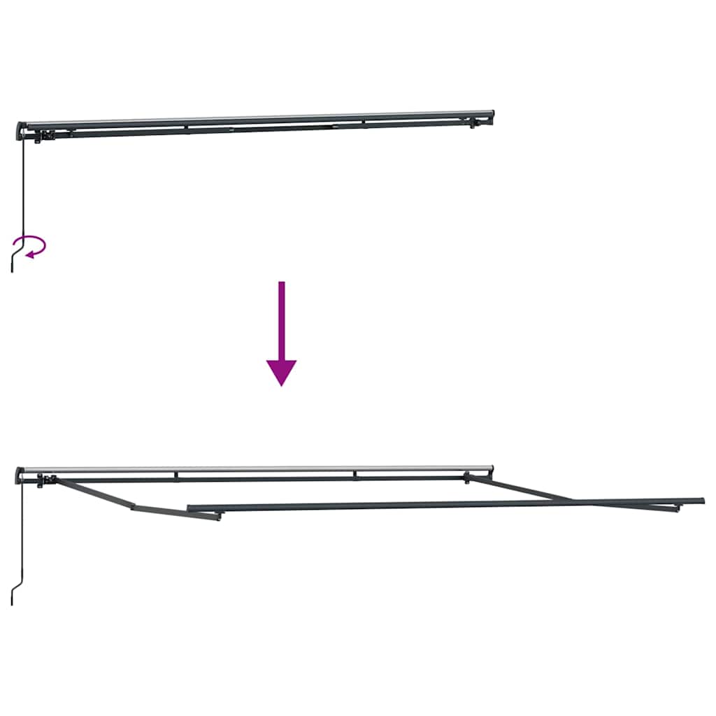 Tenda da Sole Retrattile Manuale Bordò 500x300 cm | homemem39