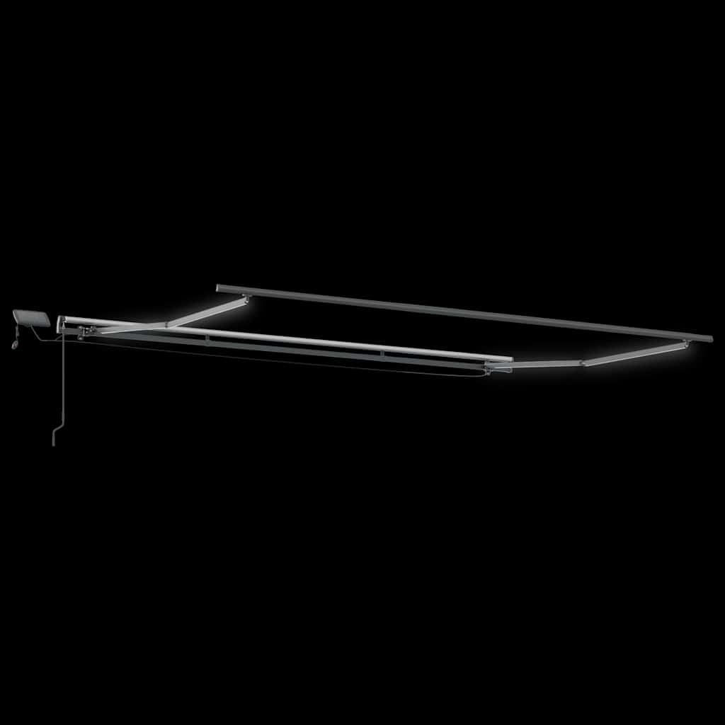Tenda da Sole Retrattile Manuale con LED Bordò 500x300 cm | homemem39