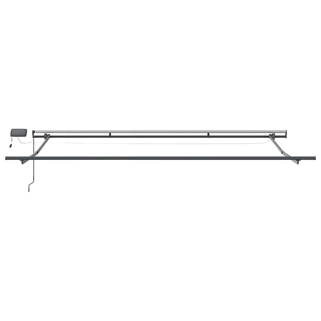 Tenda da Sole Retrattile Manuale con LED Bordò 500x300 cm | homemem39