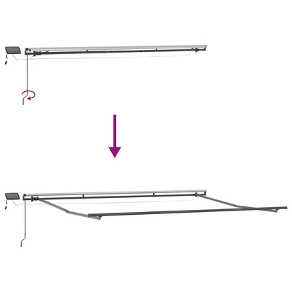 Tenda da Sole Retrattile Manuale con LED Bordò 500x300 cm | homemem39