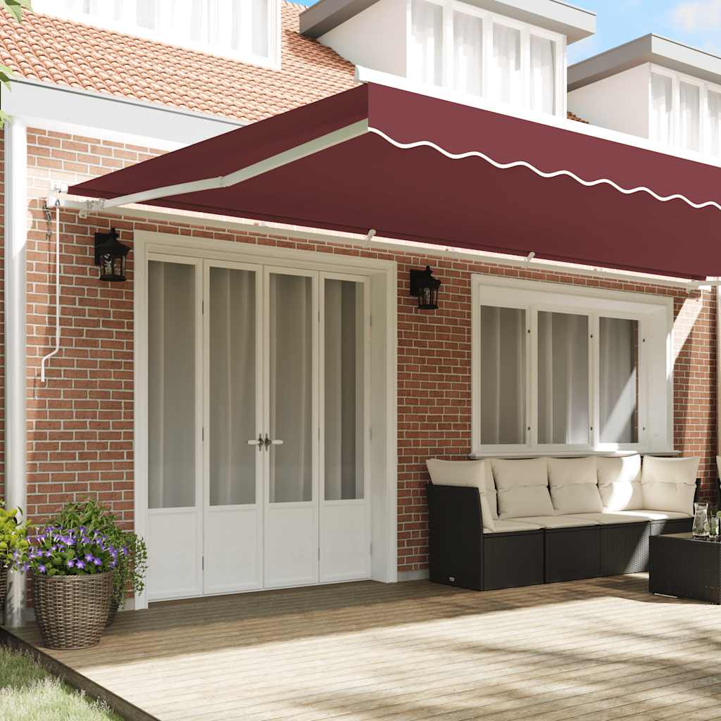 Tenda da Sole Retrattile Automatica Bordò 600x300 cm | homemem39
