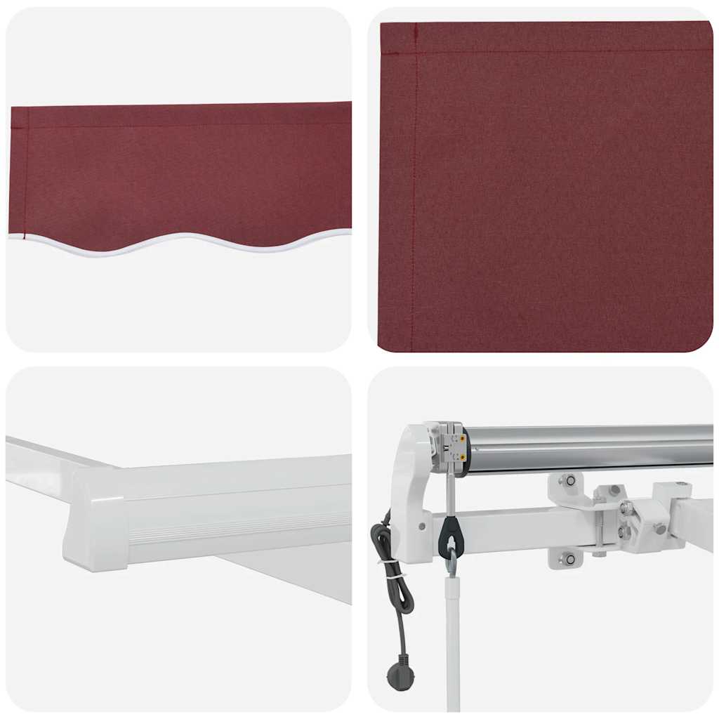 Tenda da Sole Retrattile Automatica Bordò 600x300 cm | homemem39