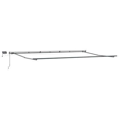 Tenda da Sole Retrattile Manuale con LED Bordò 600x300 cm | homemem39