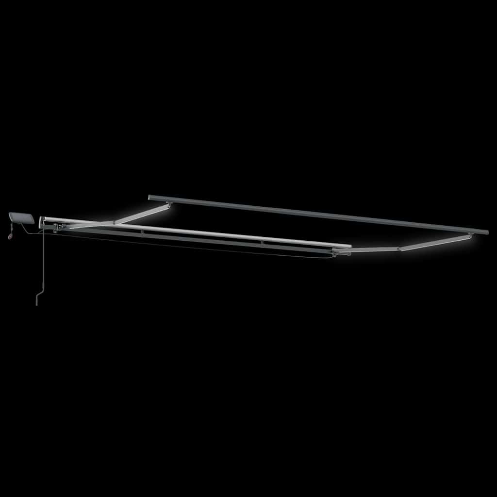 Tenda da Sole Retrattile Manuale con LED Bordò 600x300 cm | homemem39