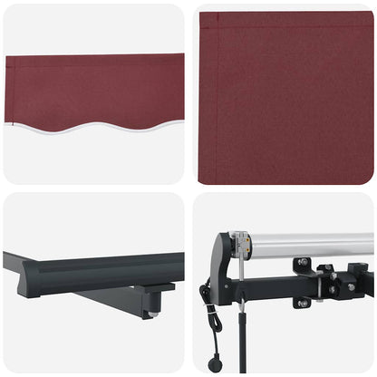 Tenda da Sole Retrattile Automatica Bordò 600x300 cm | homemem39
