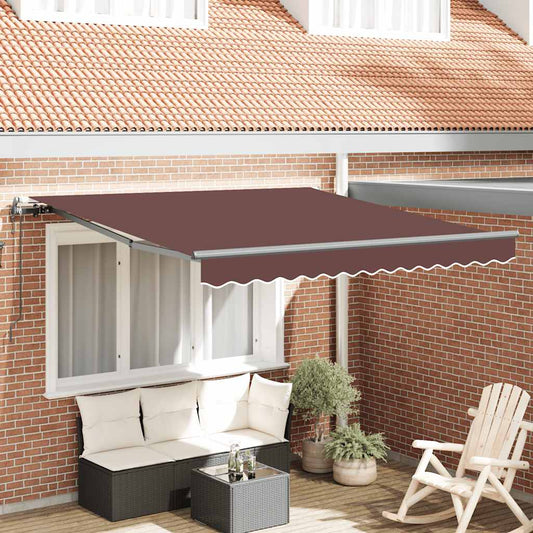 Tenda da Sole Retrattile Automatica Marrone 300x250 cm