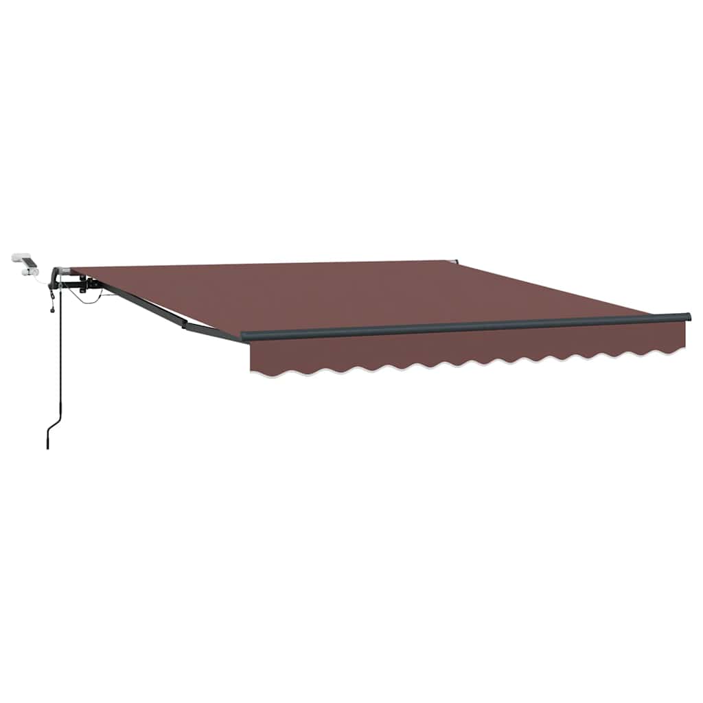 Tenda da Sole Retrattile Automatica con LED Marrone 300x250 cm | homemem39