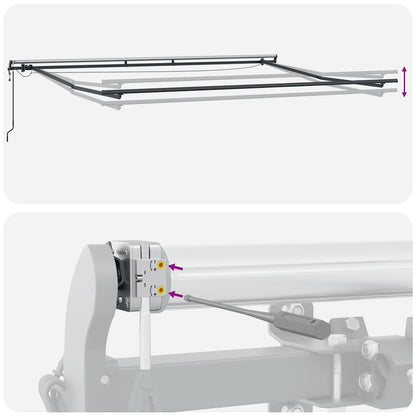 Tenda da Sole Retrattile Automatica con LED Marrone 300x250 cm | homemem39