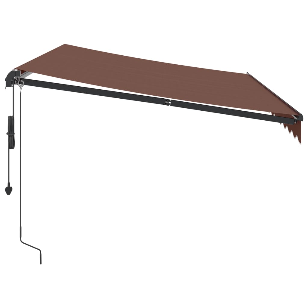 Tenda da Sole Retrattile Automatica con LED Marrone 350x250 cm | homemem39